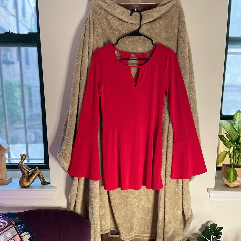 Express Flowy Top w/ Bell Sleeves
